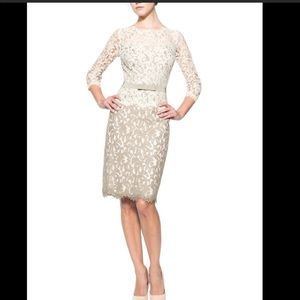 Tadashi Shoji Lace 3/4 length sleeve dress